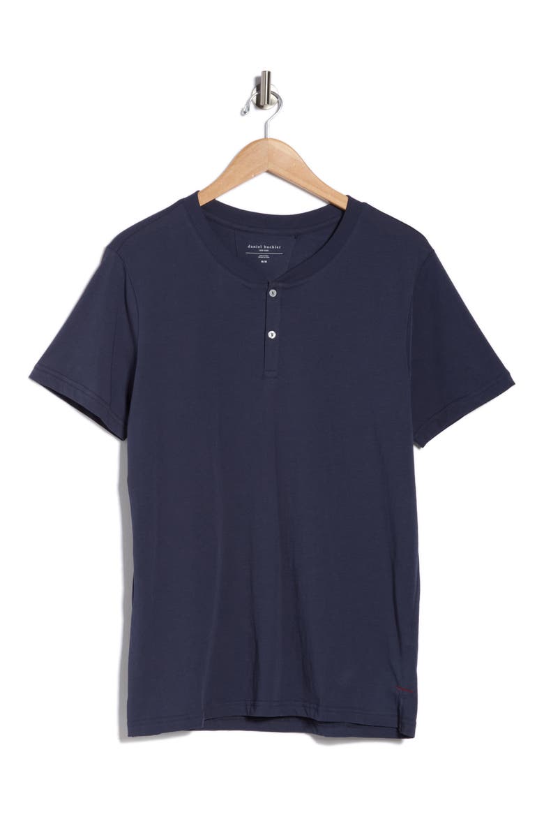 Lightweight Short Sleeve Sleep Henley, Alternate, color, COLLEGE NAVY