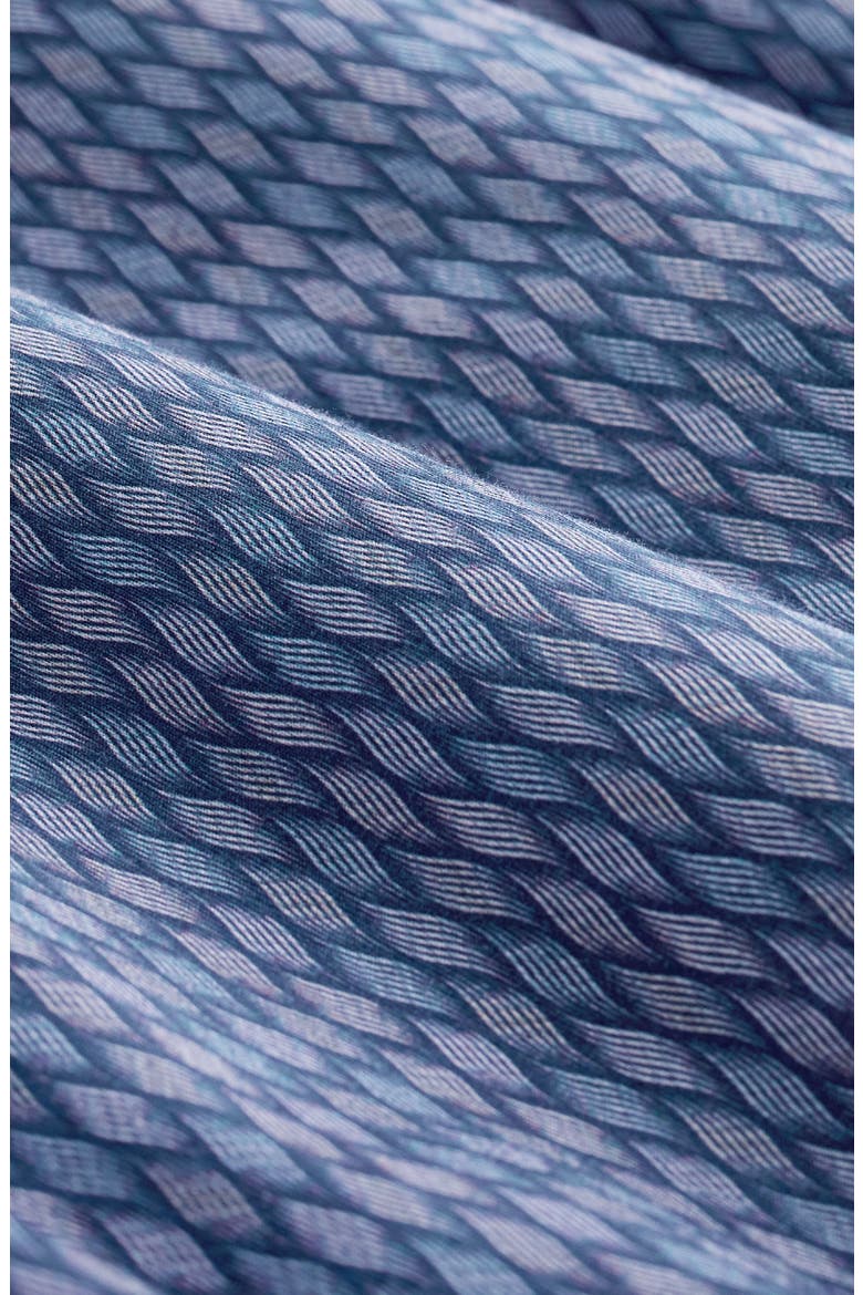 Jimmy OoohCotton® Basketweave Print Button-Up Shirt, Alternate, color, COBALT