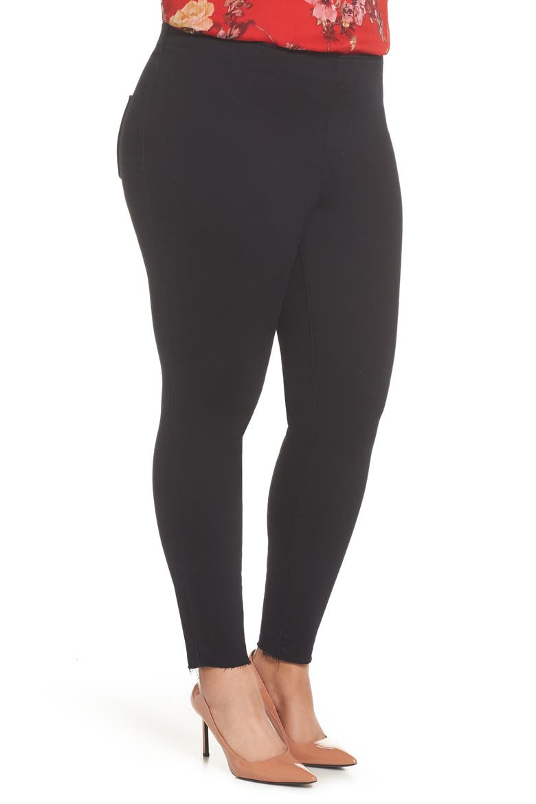 Super Stretch Denim Leggings, Alternate, color, RICH BLACK