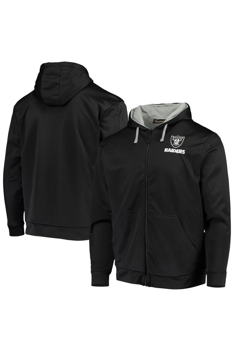 Men's Dunbrooke Black/Gray Las Vegas Raiders Apprentice Full-Zip Hoodie, Main, color, Black