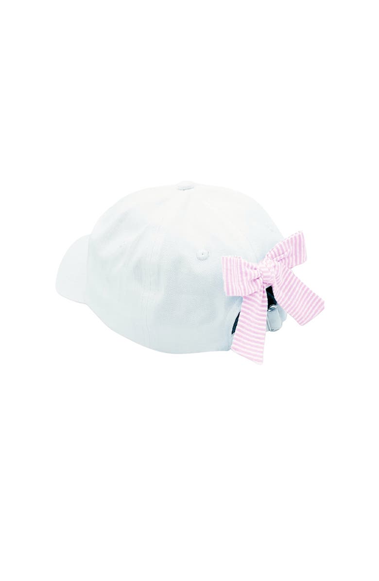 Bits & Bows Gigi Adult Bow Baseball Hat, Alternate, color, White