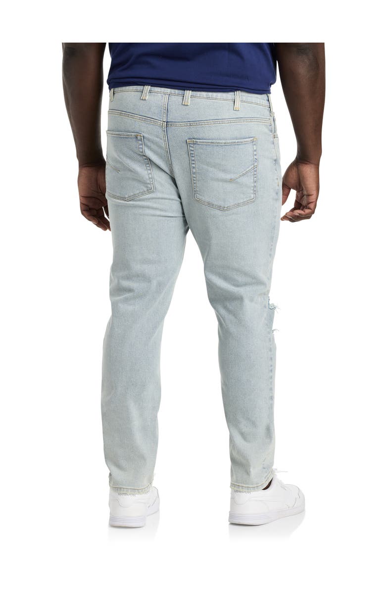 True Nation by DXL Tapered-Fit Ultra Light Destructed Jeans, Alternate, color, Ultra Lightwash