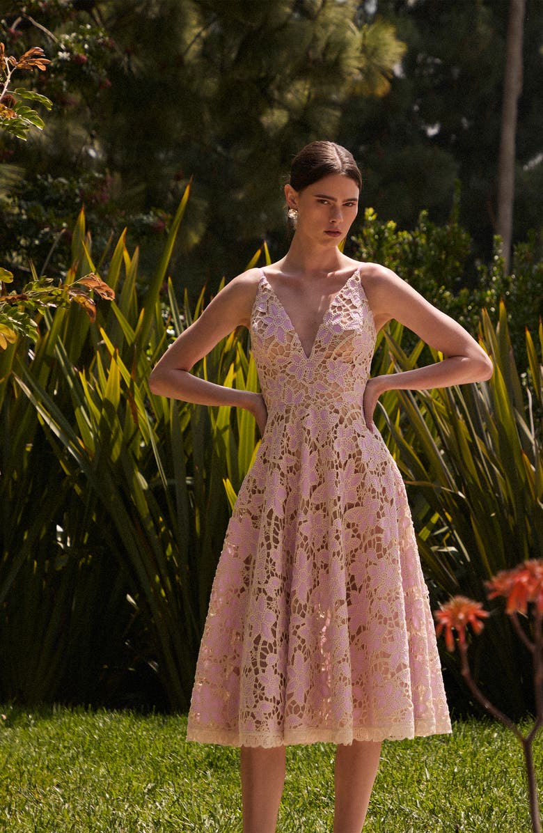 HELSI Amelia Floral Lace Dress, Alternate, color, Lilac/ Ivory