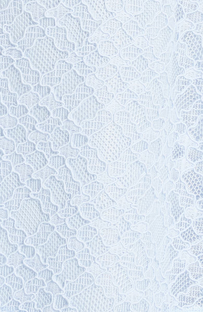 SANDRO Bleu Ciel Lace Midi Dress, Alternate, color, 