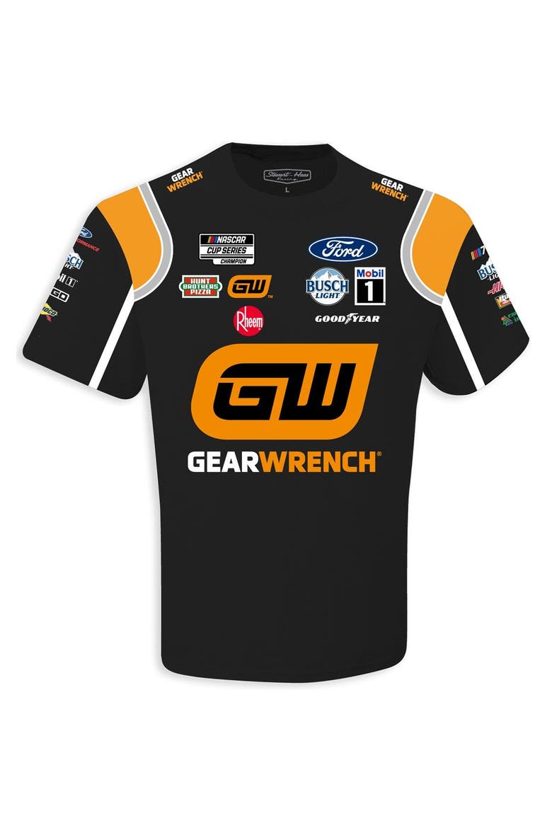 Men's Stewart-Haas Racing Team Collection Black Kevin Harvick GearWrench Sublimated Uniform T-Shirt, Alternate, color, Black