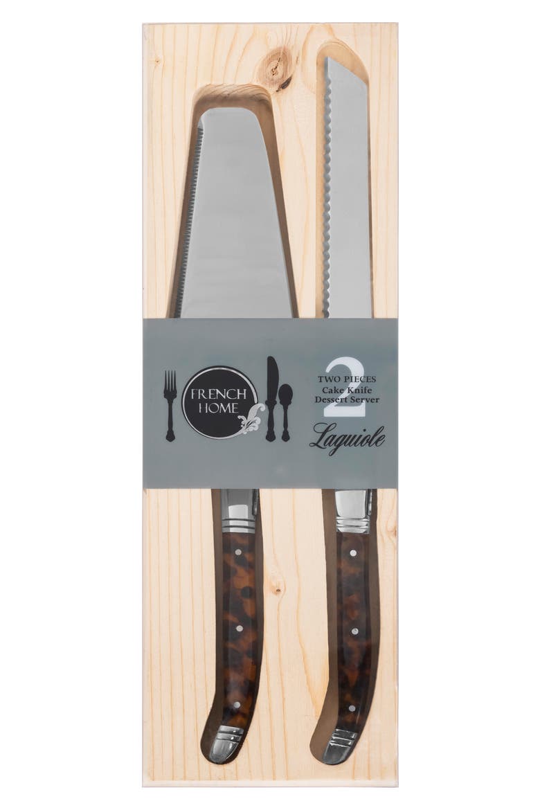 Connoisseur Laguiole Cake Knife & Server Set, Alternate, color, TORTOISE SHELL