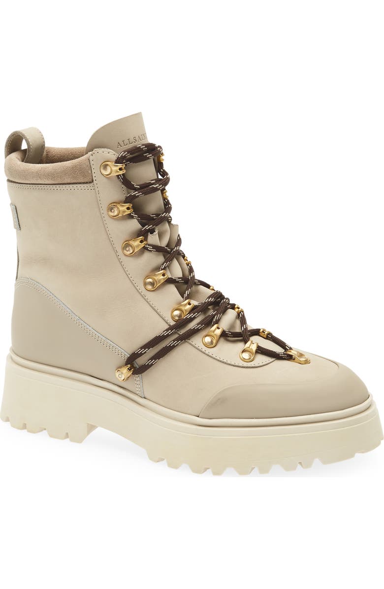 AllSaints Ker Lug Sole Boot, Main, color, Beige