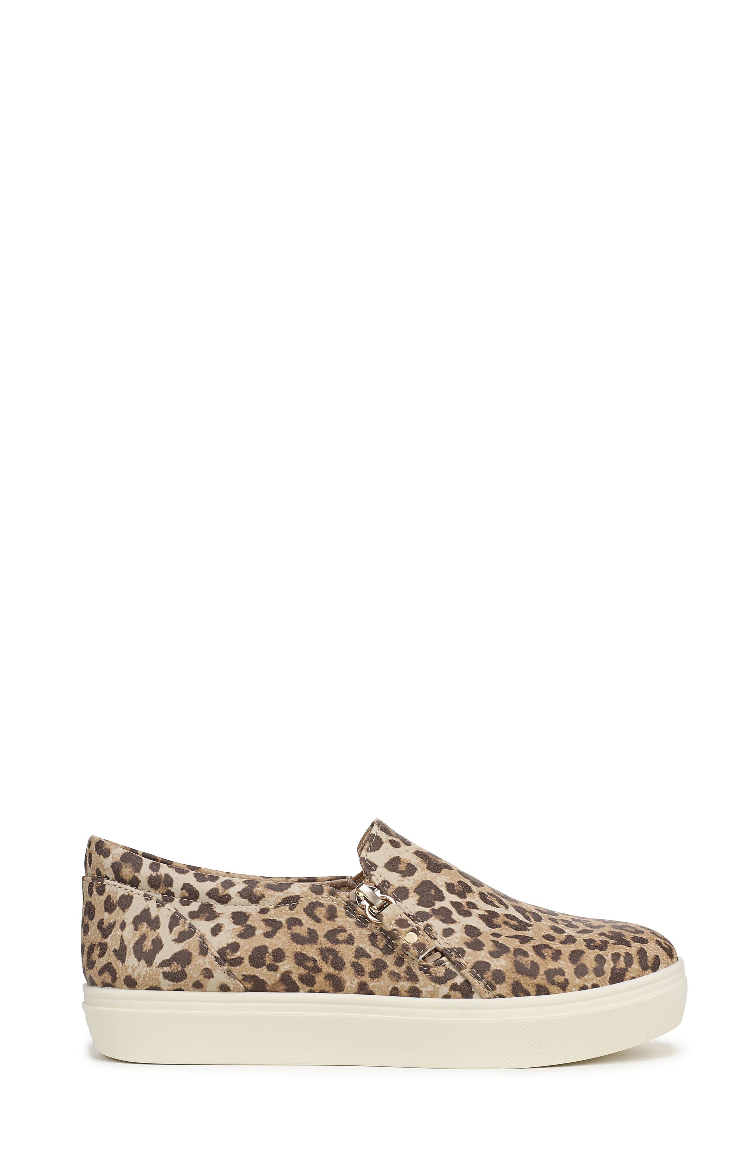 Dr. Scholl's Madison Zip Slip-On Sneaker, Alternate, color, Tan Leopard Faux Leather