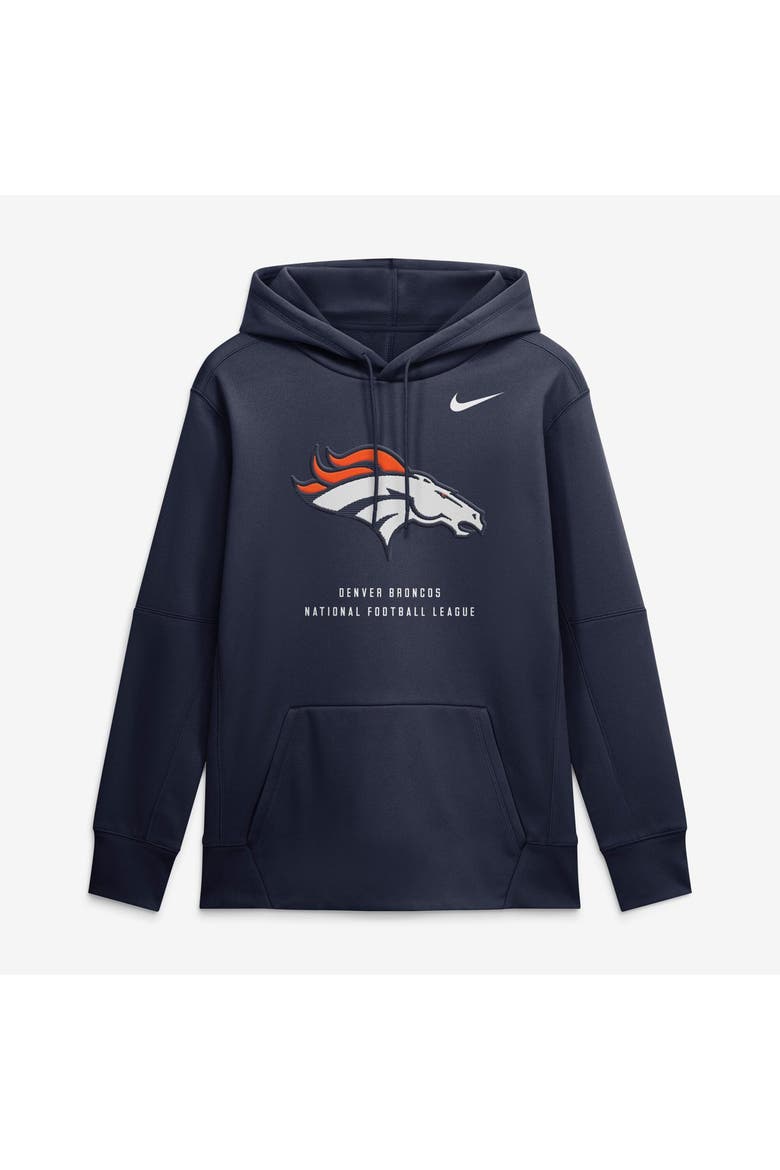 Men's Nike Navy Denver Broncos Toss Sweep Therma-FIT Hoodie, Alternate, color, Navy