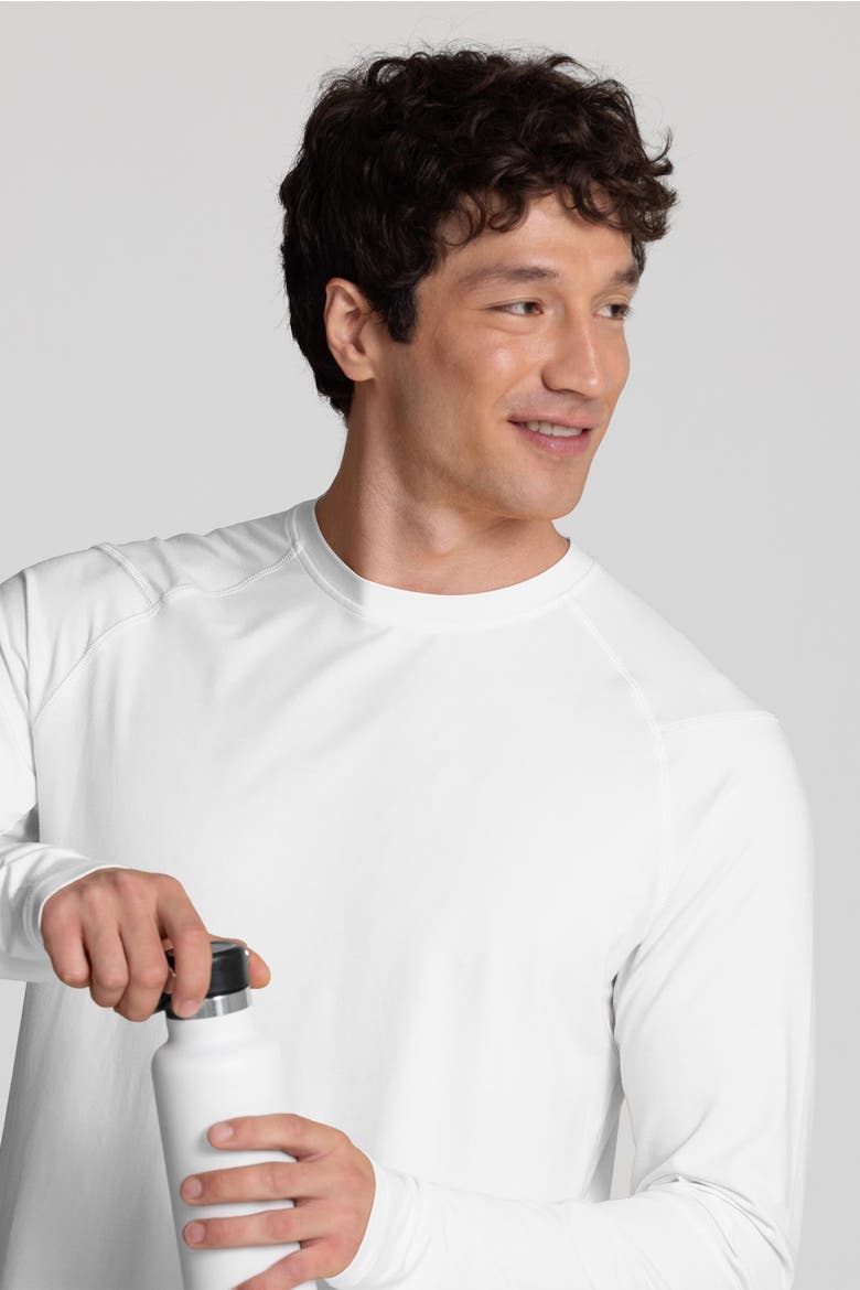 Unisex UPF 20+ Viscose Crewneck Sun Shirt, Alternate, color, White