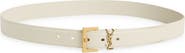 Saint Laurent Laque YSL Monogram Leather Belt