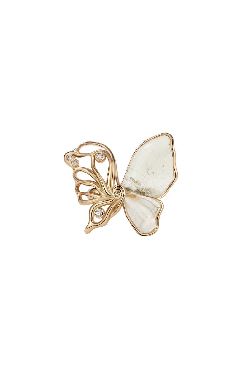 Butterfly Serenade Ring, Main, color, Gold & White
