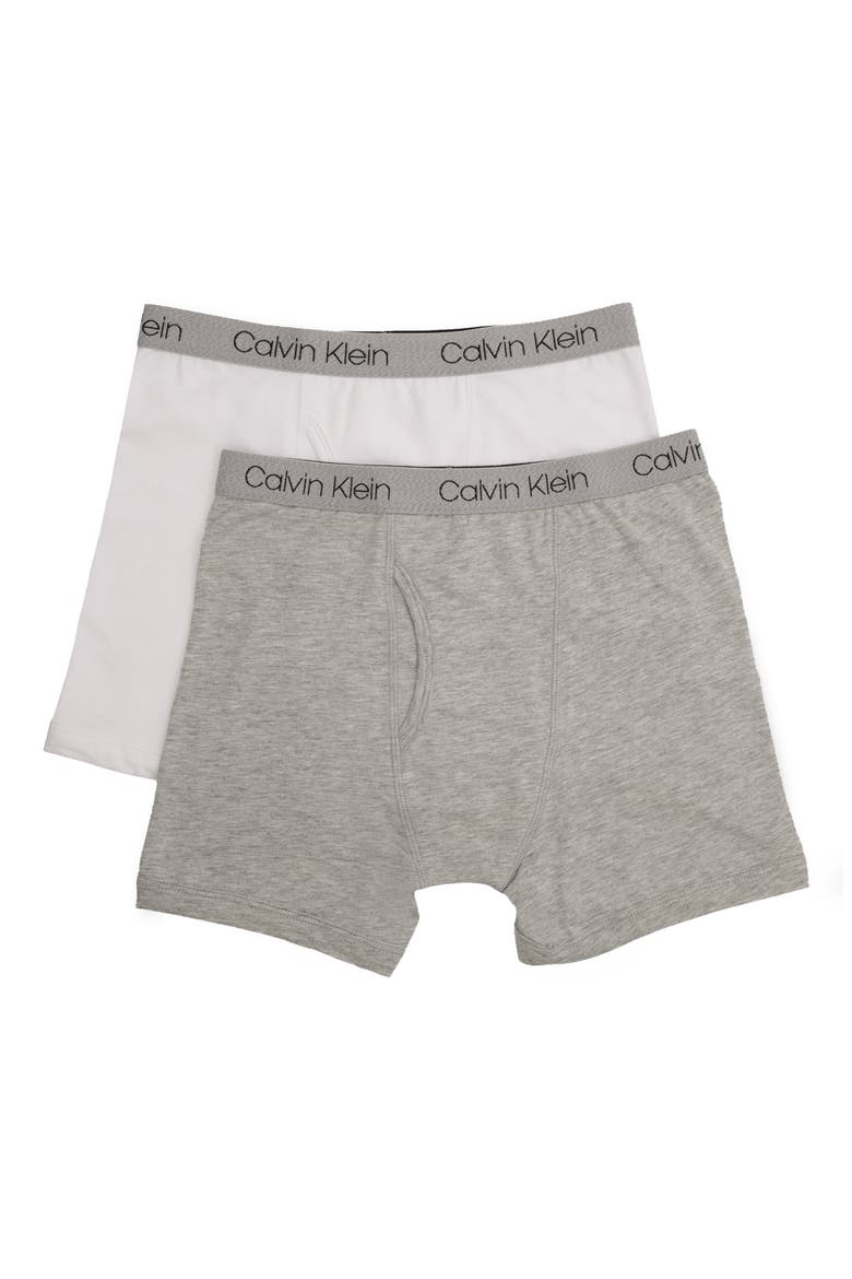 2-Pack Boxer Briefs, Main, color, CLASSIC WHITE/ HEATHER GREY