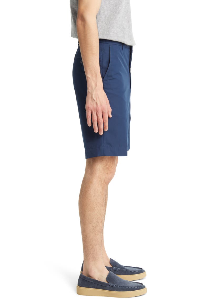 Prime Poplin Flat Front Shorts, Alternate, color, NAVY