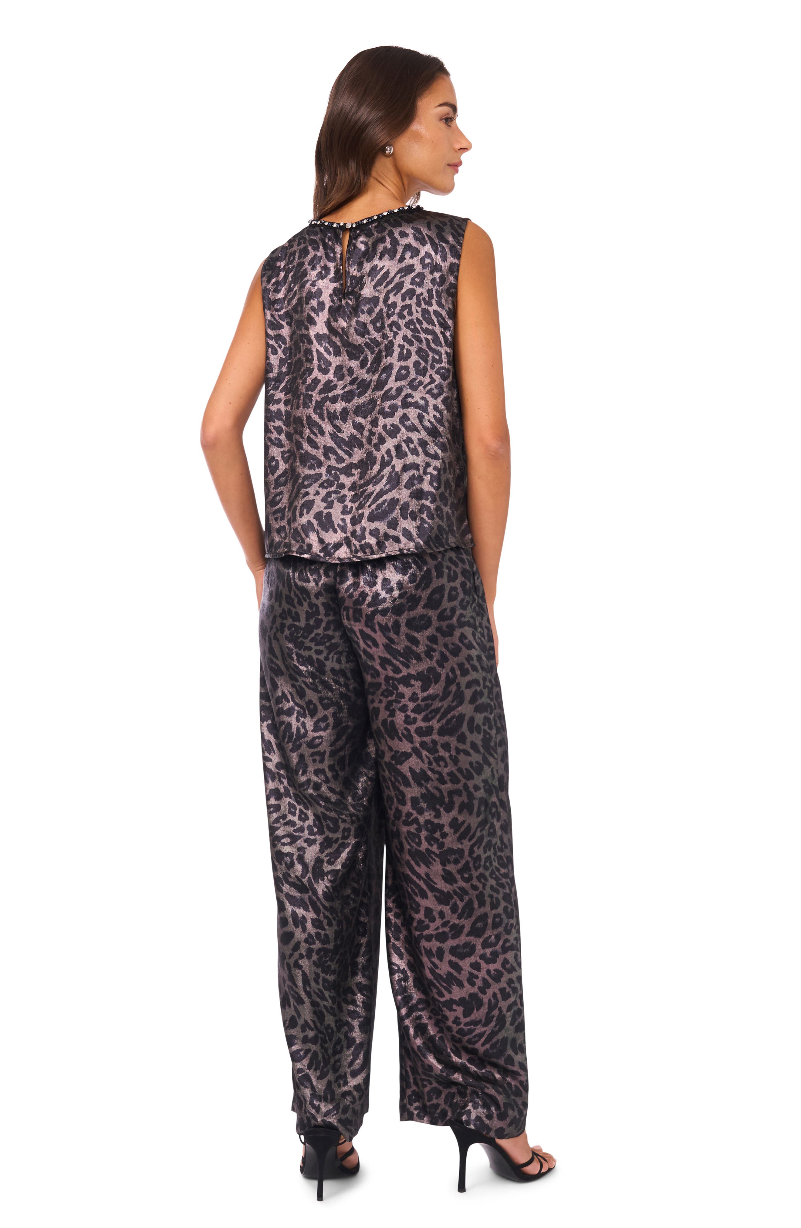 Leopard Print Satin Tank - image 2
