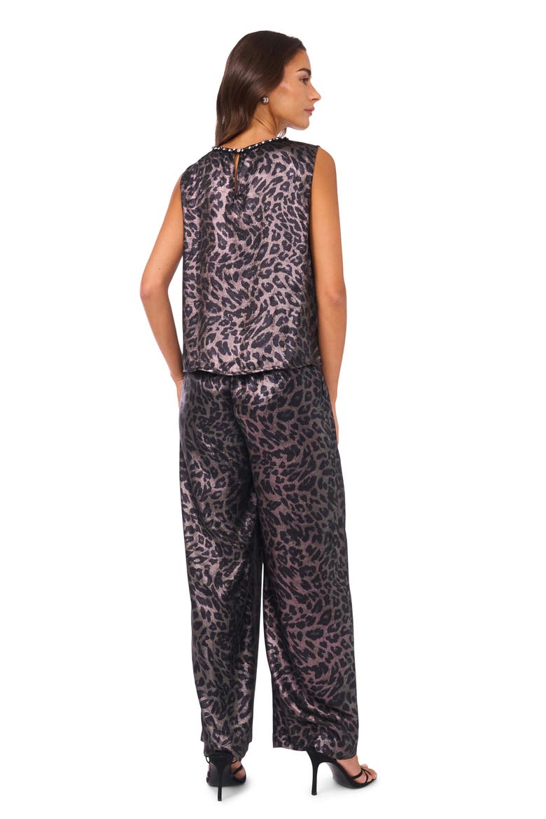 Leopard Print Satin Tank, Alternate, color, RICH BLACK