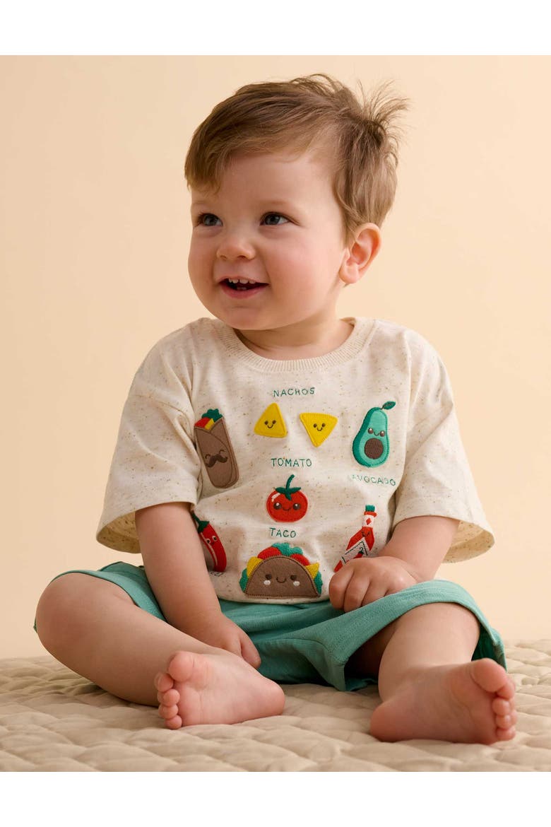 Small Bites Tee and Short Set, Alternate, color, Iguana