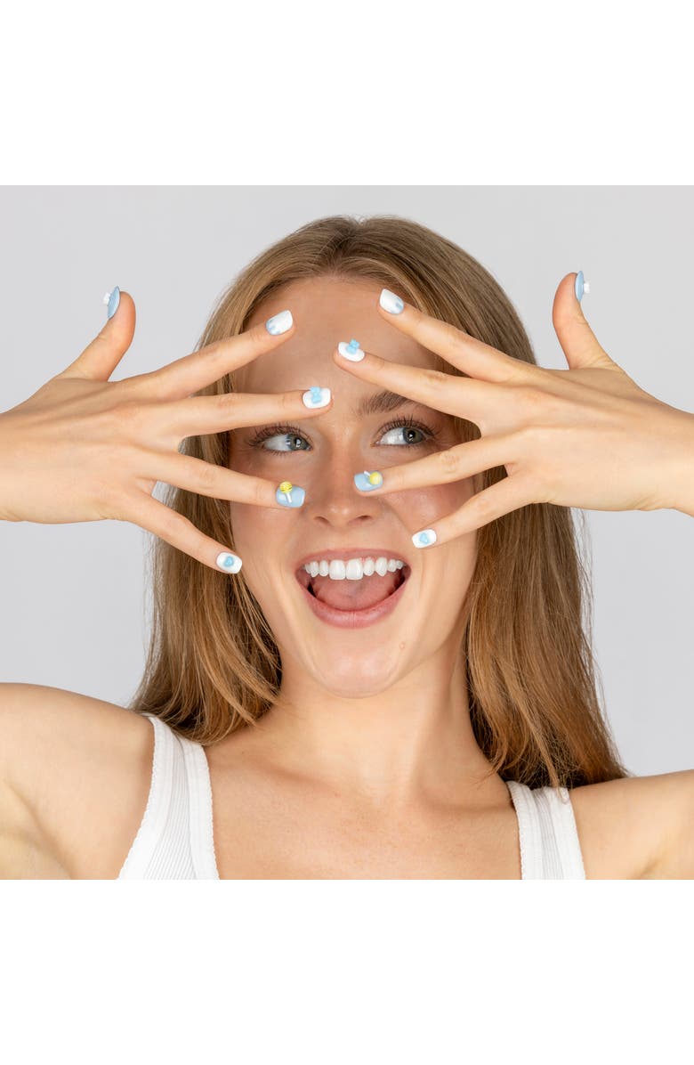 3H Nails Cinnamoroll 3D Luxury Handmade Press-On Nails - 24-Piece Kit, Alternate, color, Baby Blue, White