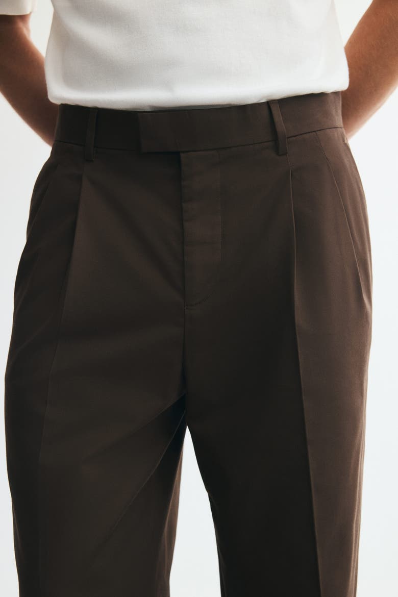 Loose Fit Tailored Trousers, Alternate, color, Dark khaki green