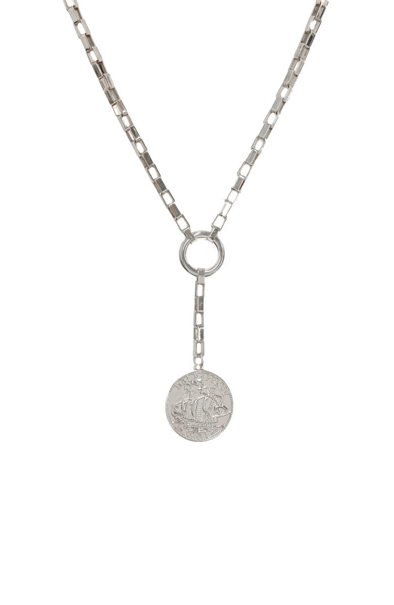 Ettika Large Coin Lariat Necklace, Main, color,
