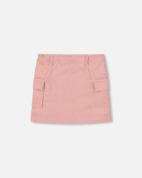 Deux Par Deux Corduroy Skirt With Cargo Pockets In Gold