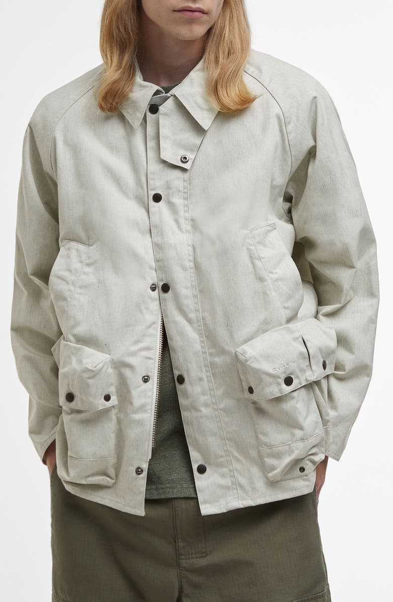Barbour Modified Oversize Bedale Waxed Cotton Field Jacket, Main, color, Natural