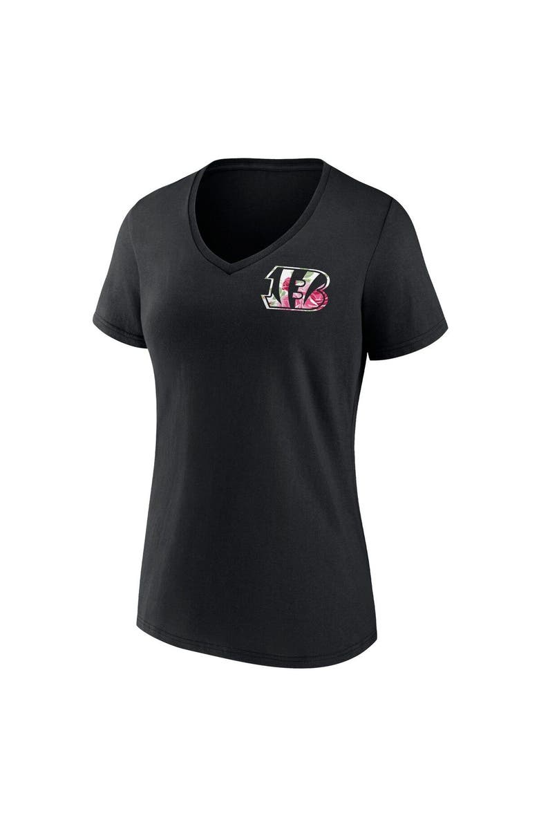 FANATICS Women's Fanatics Branded Black Cincinnati Bengals Plus Size Mother's Day #1 Mom V-Neck T-Shirt, Alternate, color, 