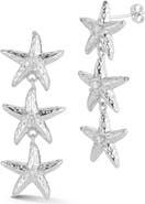 CHLOE AND MADISON Starfish Cubic Zirconia Drop Earrings