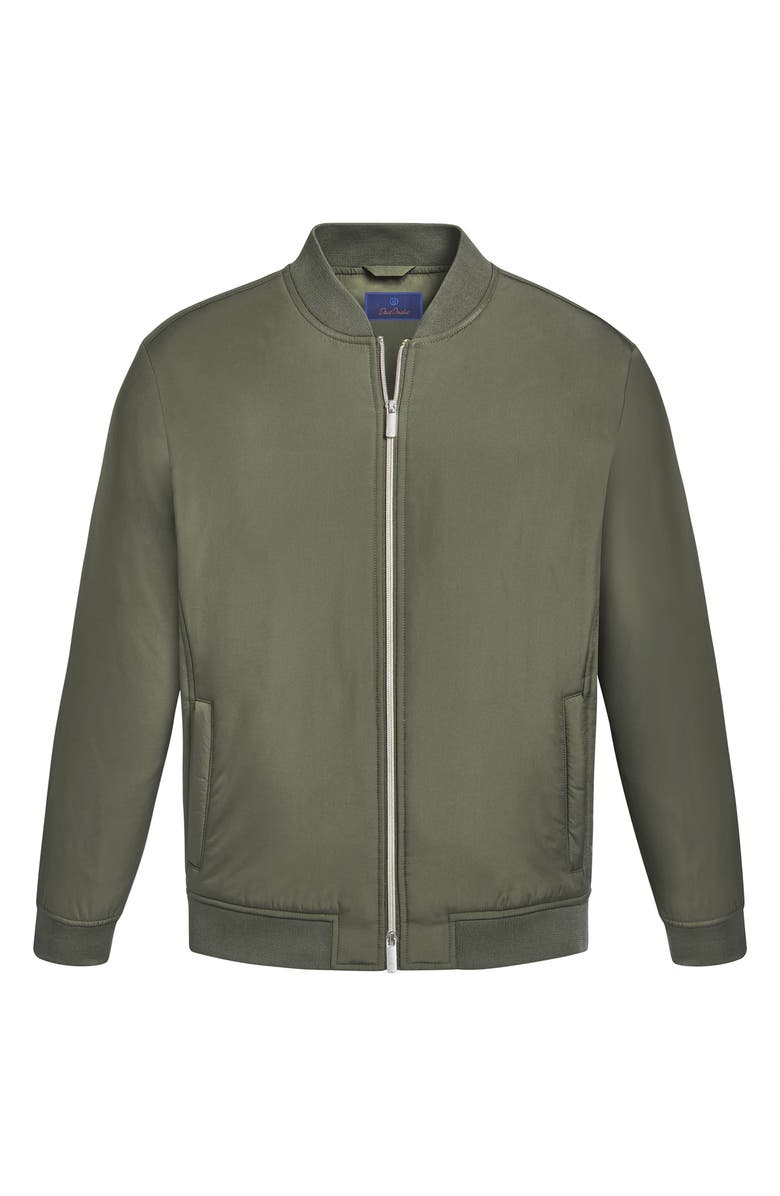 David Donahue Bomber Jacket, Main, color, Olive