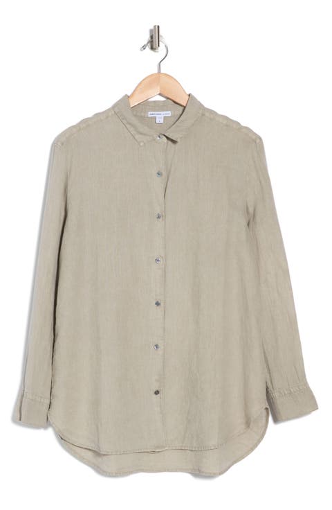 Lightweight Linen Button-Up Shirt