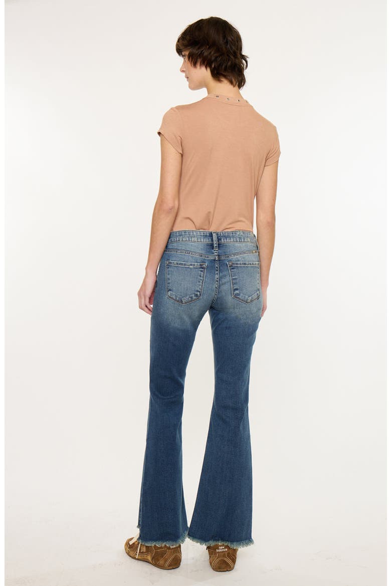 Daphe Essentials Low Rise Ankle Flare Jeans, Alternate, color, Dark Wash