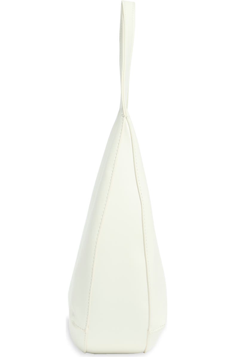 BCBG Mini Sculptural Hobo Shoulder Bag with Pouch, Alternate, color, Optic White