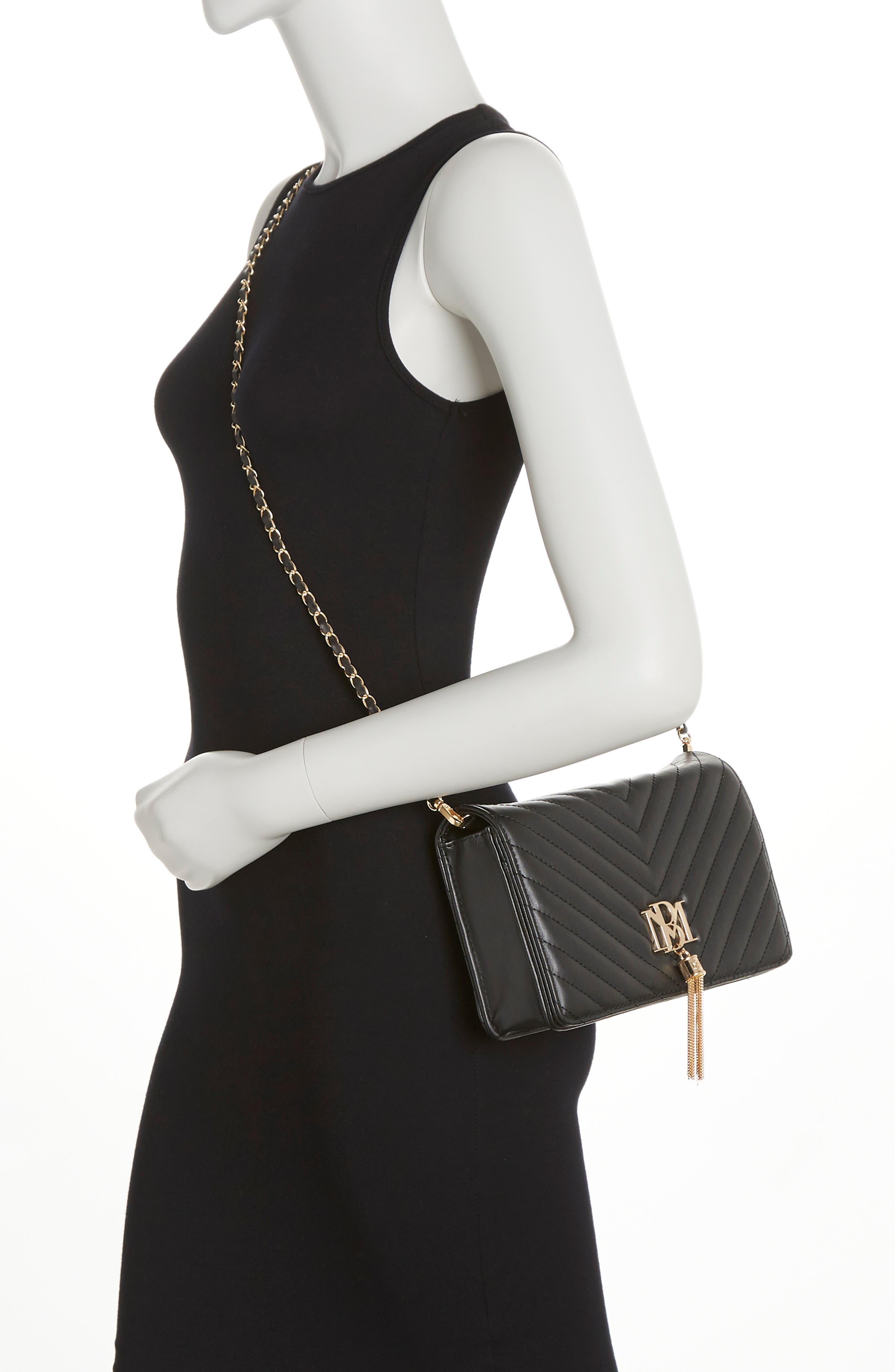 Badgley Mischka Collection Chevron Quilted Crossbody Bag, Alternate, color, 