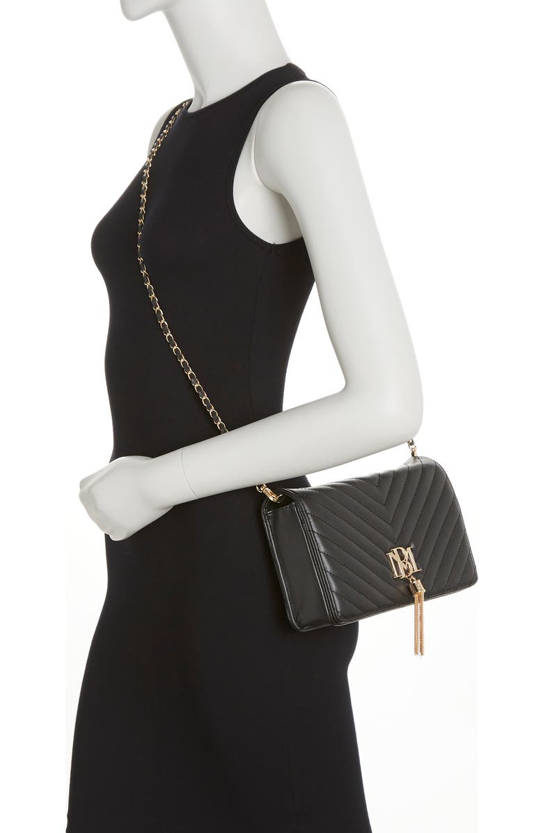 Badgley Mischka Collection Chevron Quilted Crossbody Bag, Alternate, color,