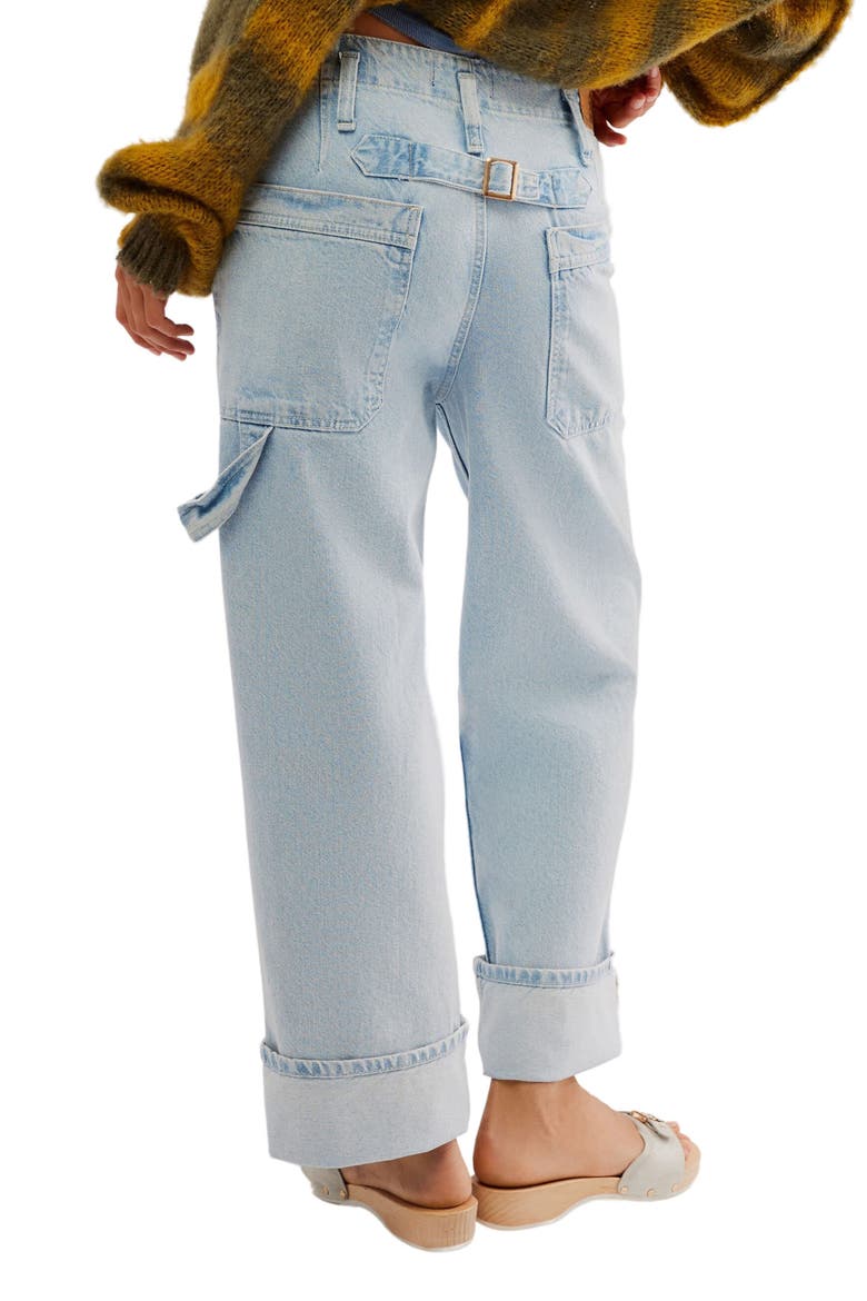 Major Leagues Wide Leg Crop Jeans, Alternate, color, LIGHT STONE