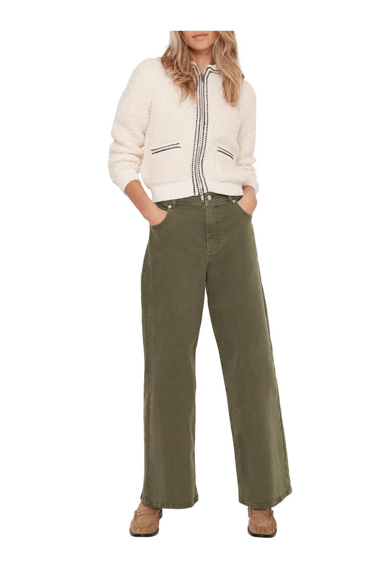 MINT VELVET Boucle Bomber Jacket, Alternate, color, Cream