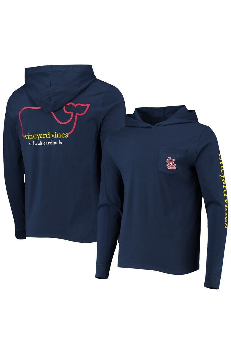 vineyard vines Men's Vineyard Vines Navy St. Louis Cardinals Long Sleeve Hoodie T-Shirt, Main, color, Navy