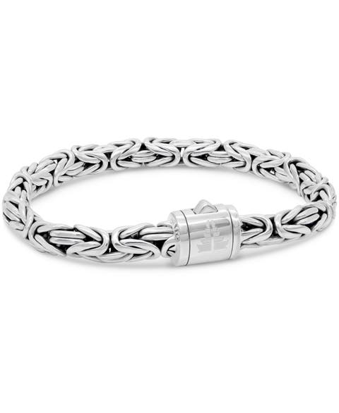 Borobudur Oval 7mm Chain Bracelet in Sterling Silver