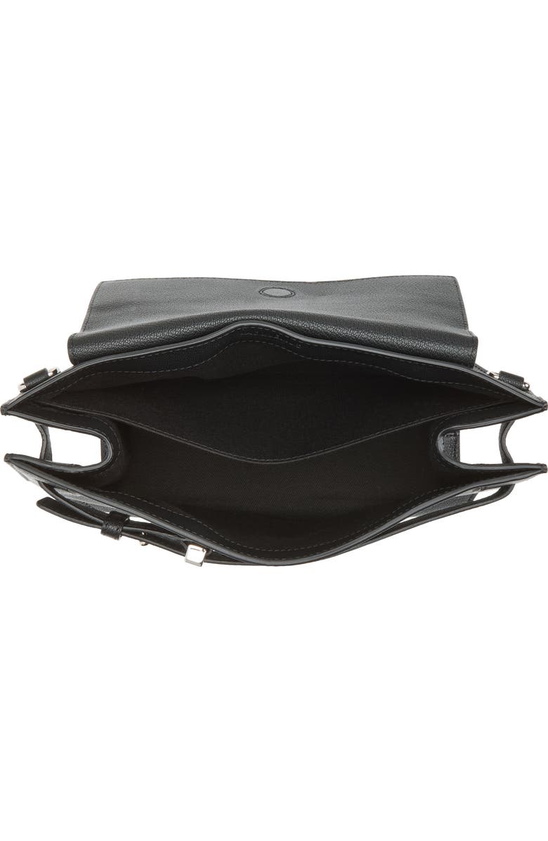 Jacquemus Le Messenger Capri Leather Crossbody Bag, Alternate, color, Black