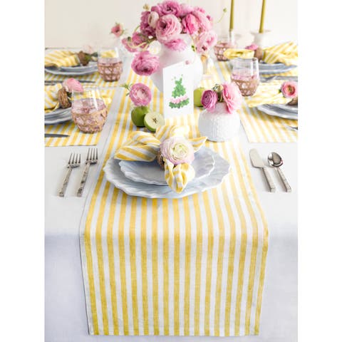 Linen Table Runner - Amalfi Stripe