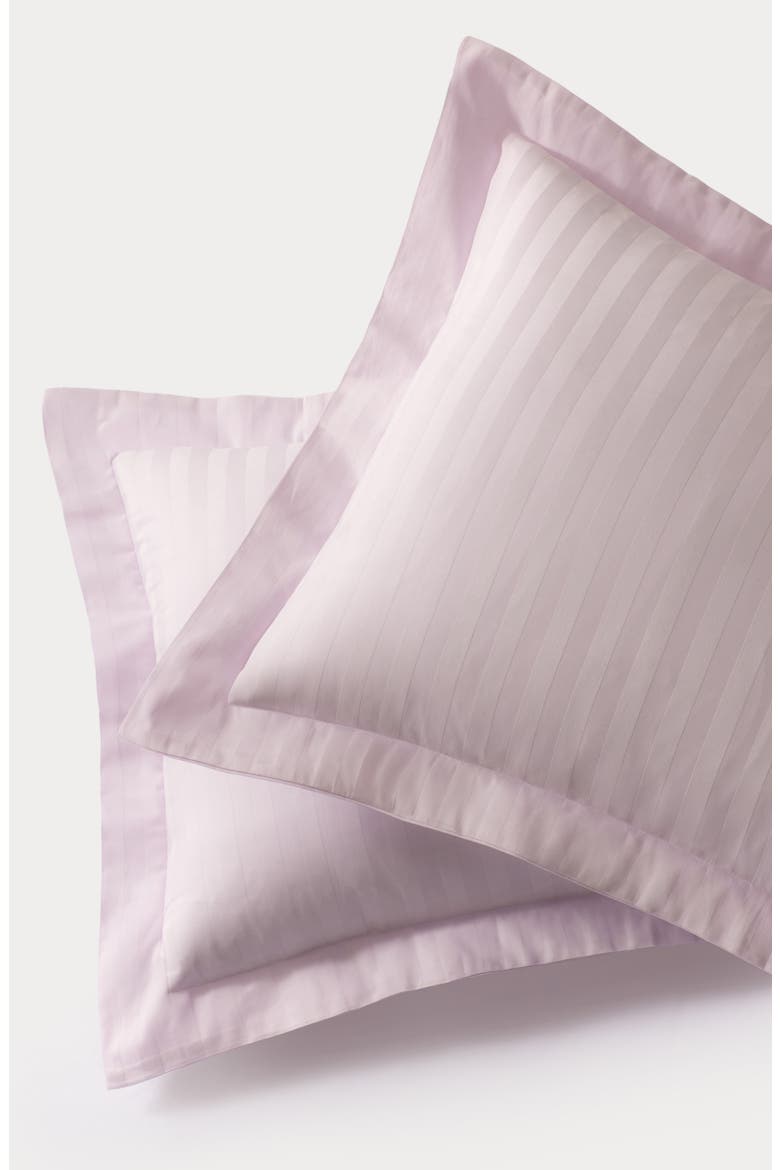 Set of Two Sateen Stripe Pillow Sham, Alternate, color, LILAC