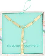 Leith The World Is Your Oyster Fish Lariat Necklace