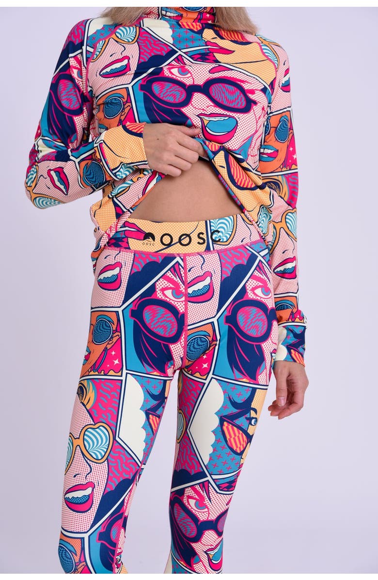 OOSC Baselayer Leggings - Comic Book Candy Women's, Alternate, color, Multi-Colour