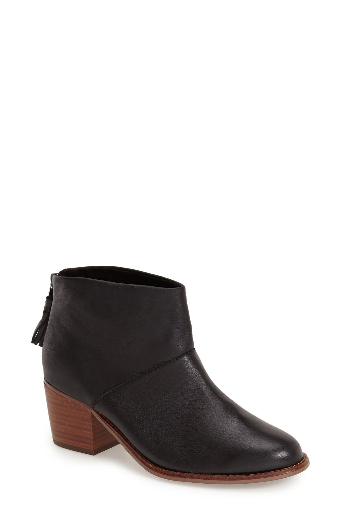 'Leila'  Bootie, Main, color, BLACK