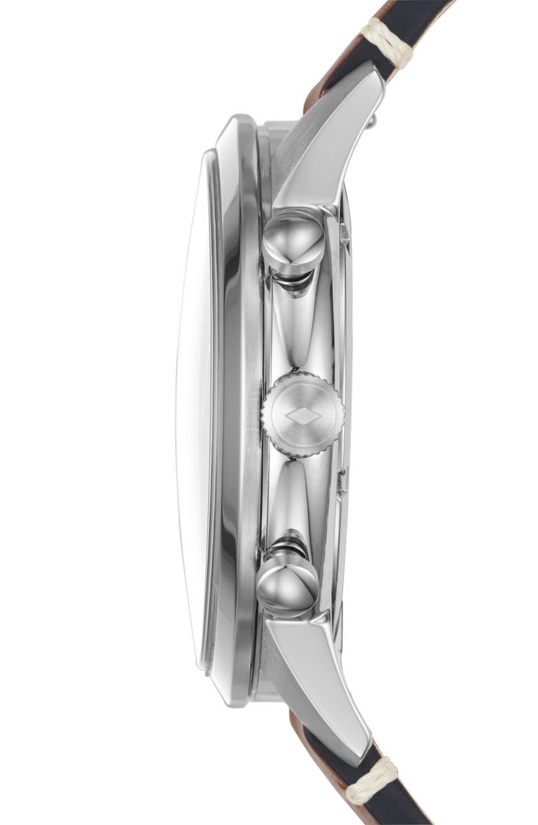 Fossil Townsman Chronograph Leather Strap Watch & Leather Bracelet Set, Alternate, color, 