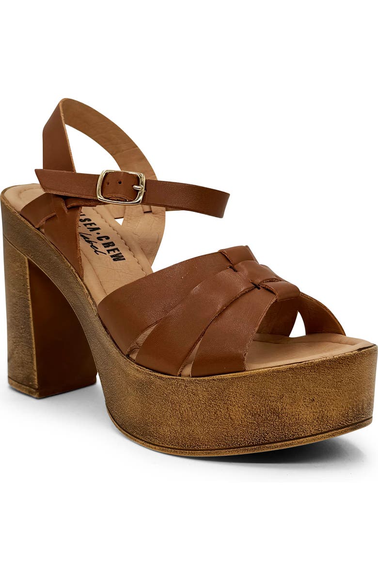 CHELSEA CREW Hollie Platform Sandal, Main, color, Tan Leather
