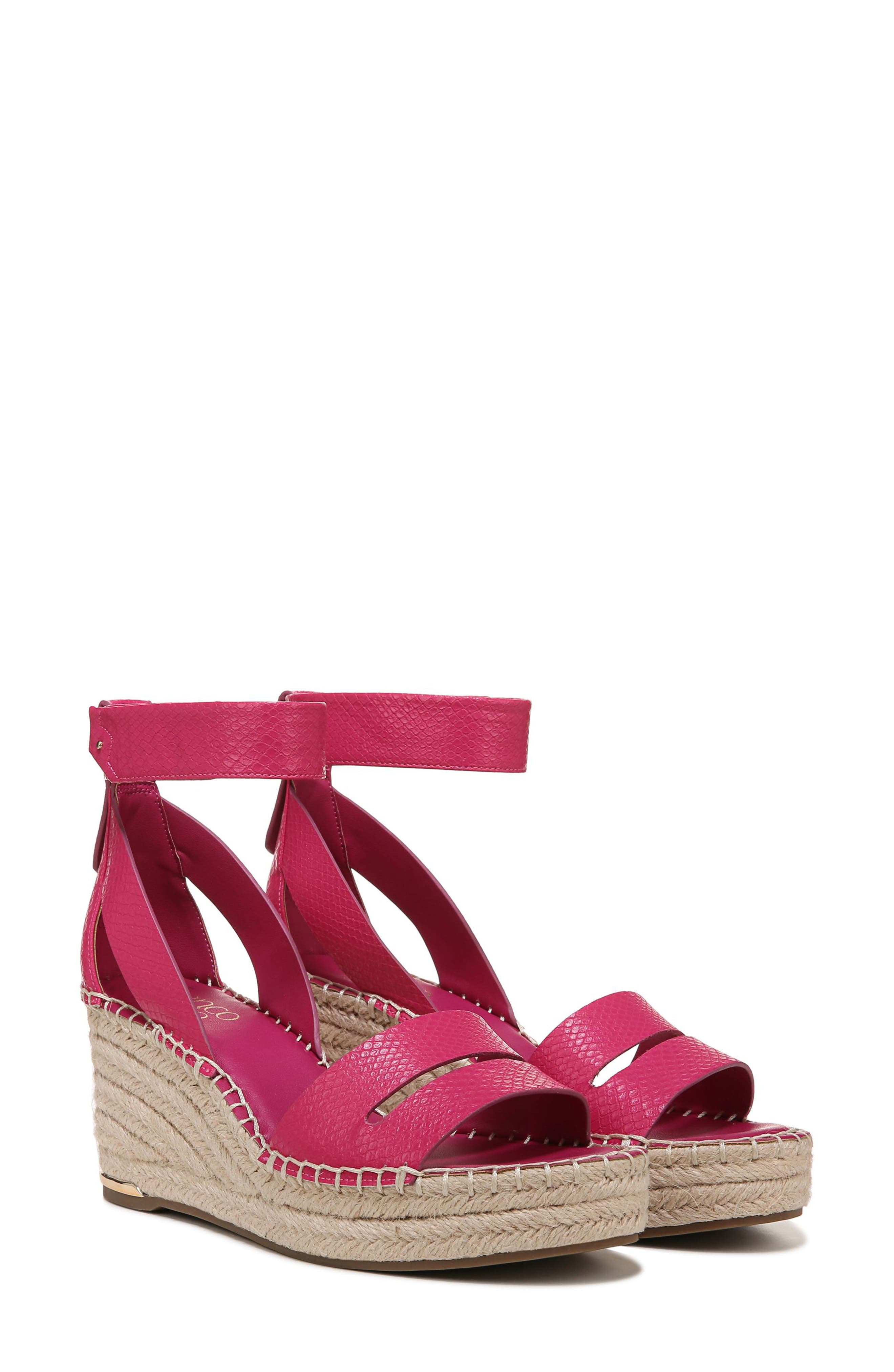 Callia Wedge Sandal, Alternate, color, FUCHSIA