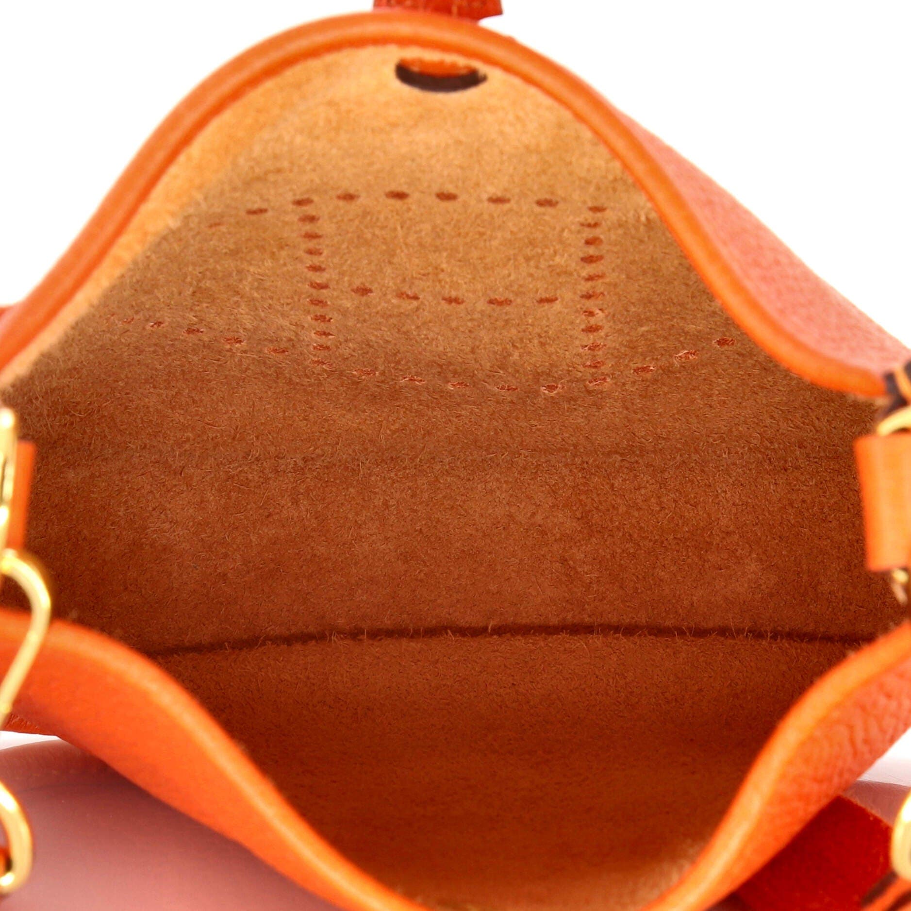 Pre-Owned Hermes Evelyne Bag Gen III Clemence TPM, Alternate, color, Orange Minium