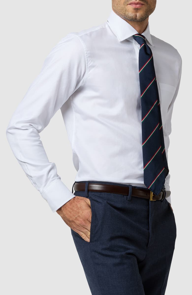 Sid Mashburn Regular Fit Royal Oxford Dress Dress, Alternate, color, White Roxford