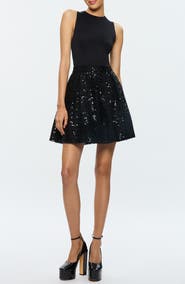 Alice + Olivia Chara Sequin Sleeveless Minidress